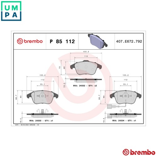 Brake pad set disc - set,